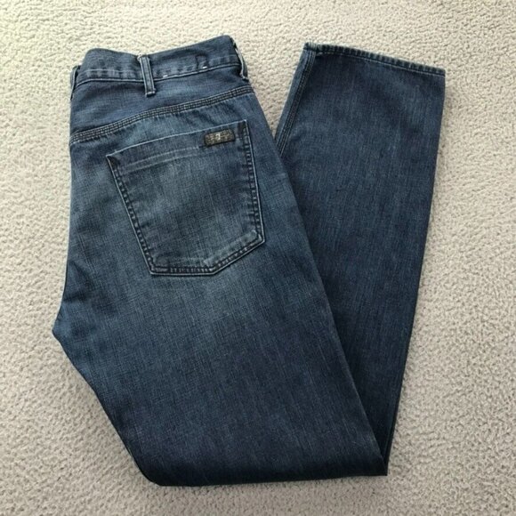 7 For All Mankind Mens 38 JARED Straight Leg Button Fly 100% Cotton Jeans 38x34 - Picture 1 of 15